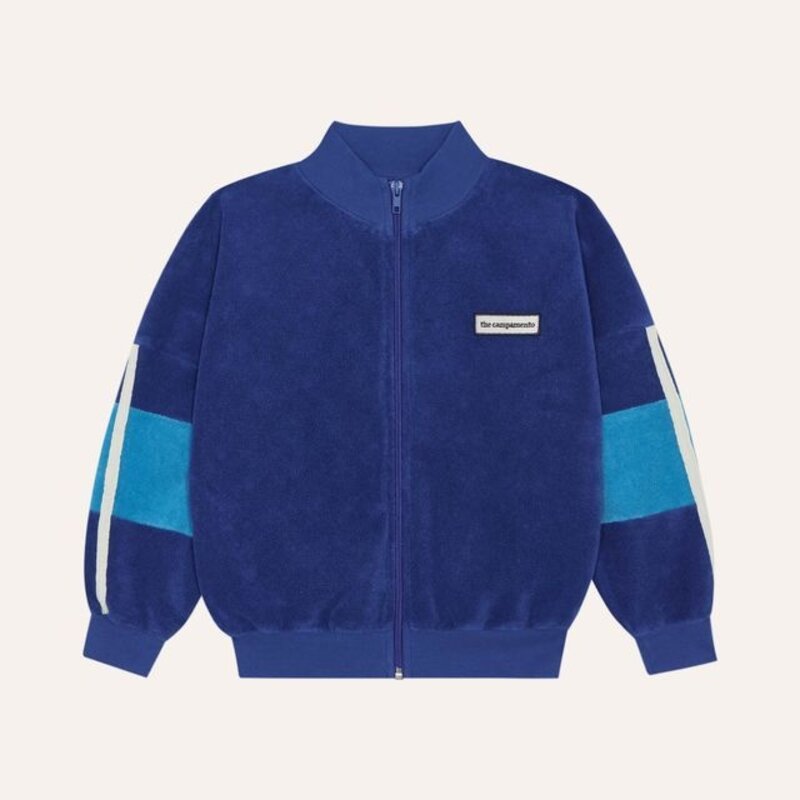 The Campamento Blue Color Block Zipped Sweatshirt ss26