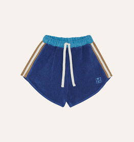 The Campamento Blue Color Block Shorts ss26