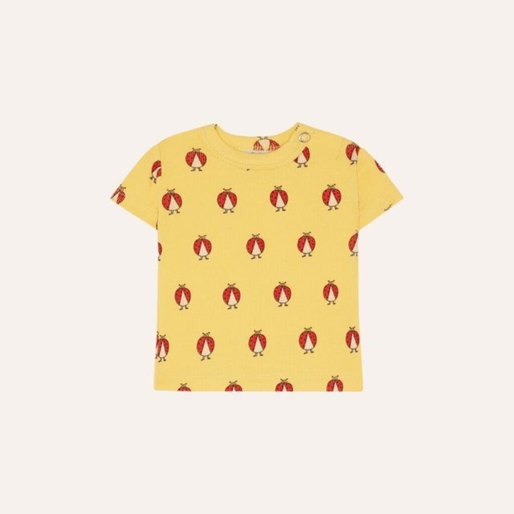 The Campamento Ladybug Allover Yellow Baby Tshirt ss26