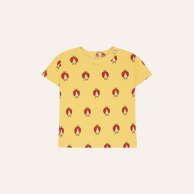 The Campamento Ladybug Allover Yellow Baby Tshirt ss26