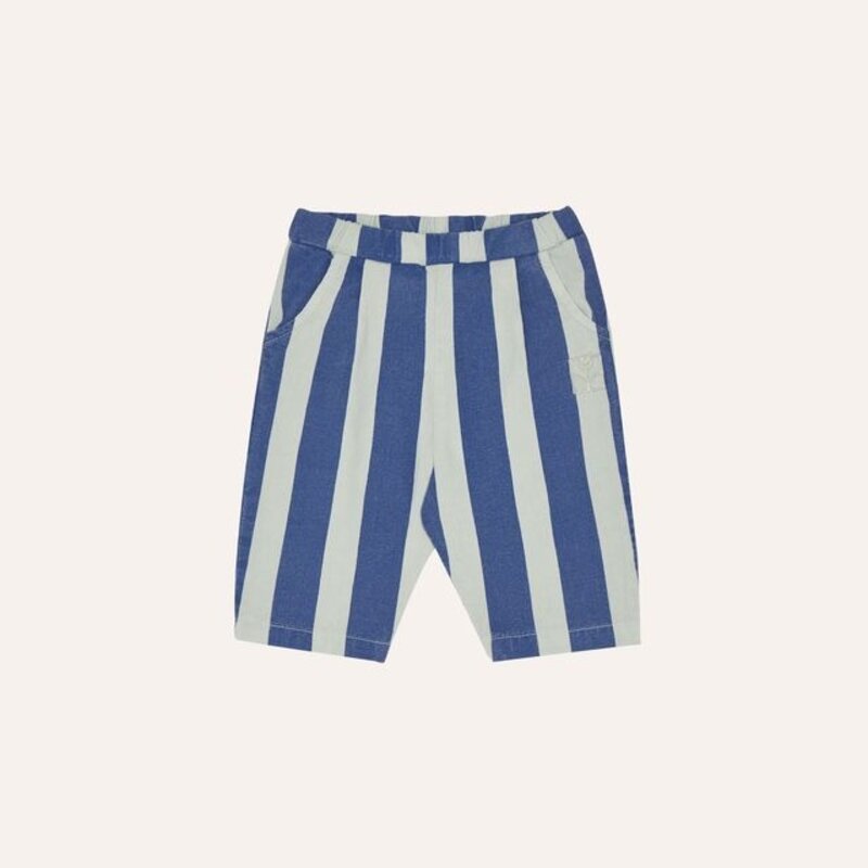 The Campamento Blue Stripes Washed Baby Trousers ss26