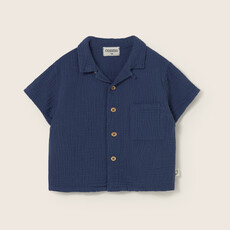 Cozmo Soft Gauze Cotton Baby Shirt Navy-Soft Gauze Cotton ss26