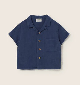 Cozmo Soft Gauze Cotton Baby Shirt Navy-Soft Gauze Cotton ss26