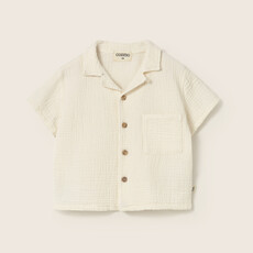 Cozmo Soft Gauze Cotton Baby Shirt Ivory-Soft Gauze Cotton ss26