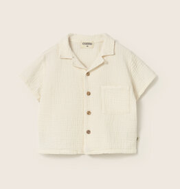 Cozmo Soft Gauze Cotton Baby Shirt Ivory-Soft Gauze Cotton ss26