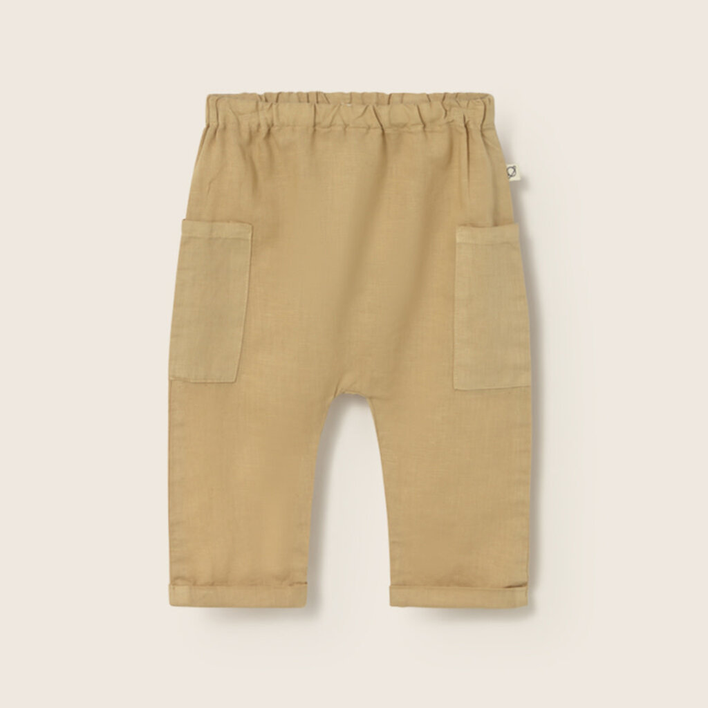 Cozmo Cotton Linen Baby Pants Sand-Cotton Linen ss26