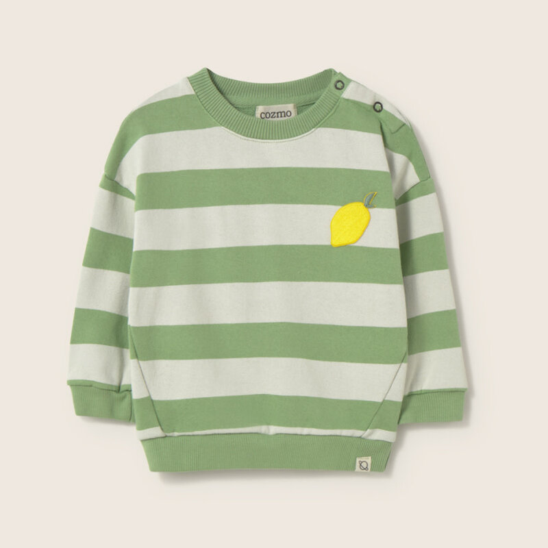 Cozmo Soft Fleece Print Baby Sweatshirt Green-Soft Fleece ss26