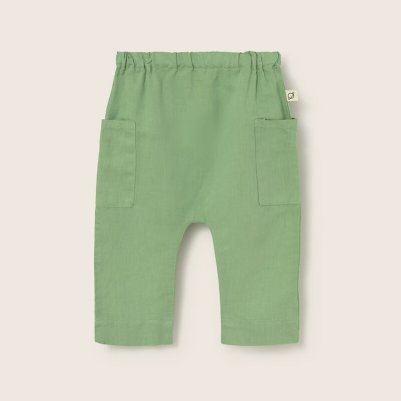 Cozmo Cotton Linen Baby Pants Green-Cotton Linen ss26