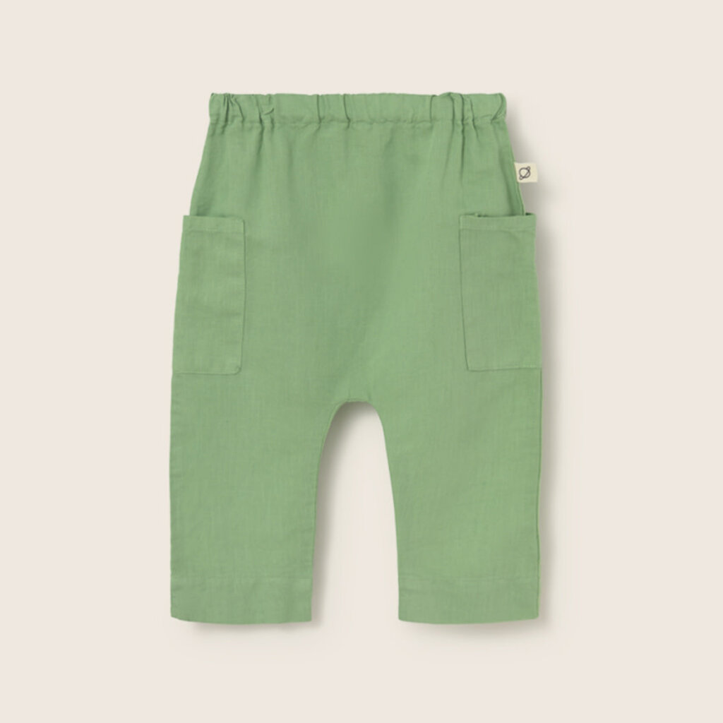 Cozmo Cotton Linen Baby Pants Green-Cotton Linen ss26