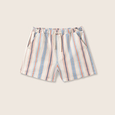 Cozmo Striped Cotton Bermuda Shorts Ivory-Striped Cotton ss26