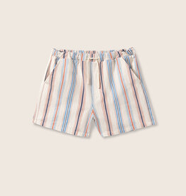 Cozmo Striped Cotton Bermuda Shorts Ivory-Striped Cotton ss26