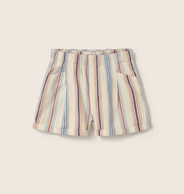 Cozmo Striped Cotton Baby Shorts Ivory-Striped Cotton ss26