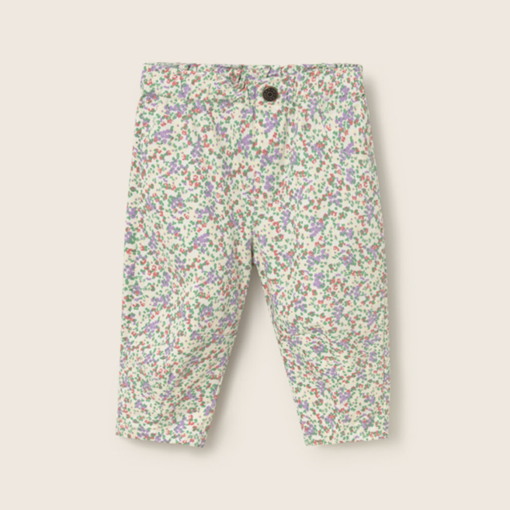 Cozmo Floral Twill Cotton Baby Pants Multi-Floral Twill Cotton ss26