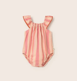 Cozmo Striped Cotton Baby Romper Pink-Striped Cotton ss26