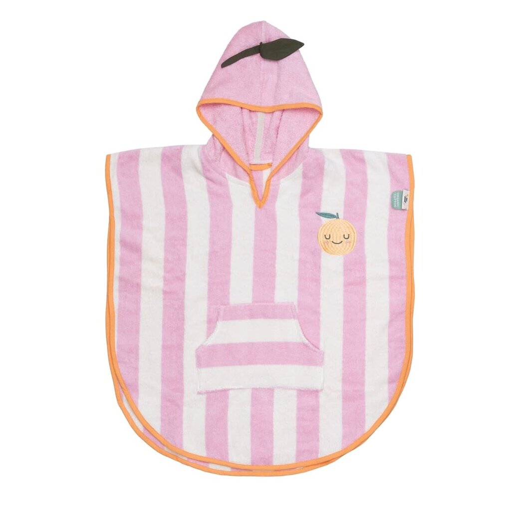 The Cotton Cloud Hooded Poncho Mandy Mandarin