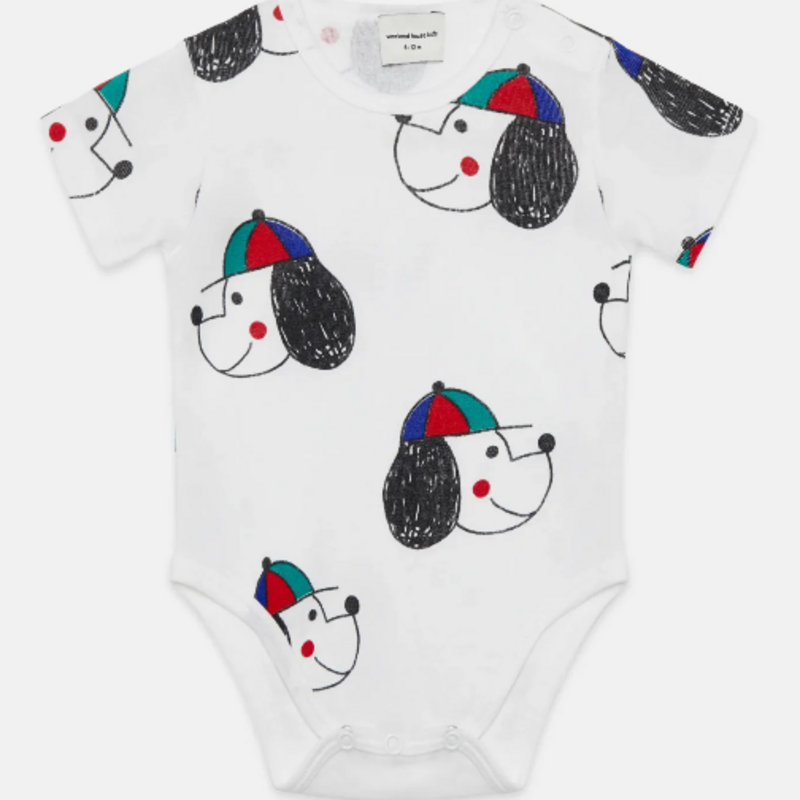 Weekend House Kids Happy dog Baby body White ss26