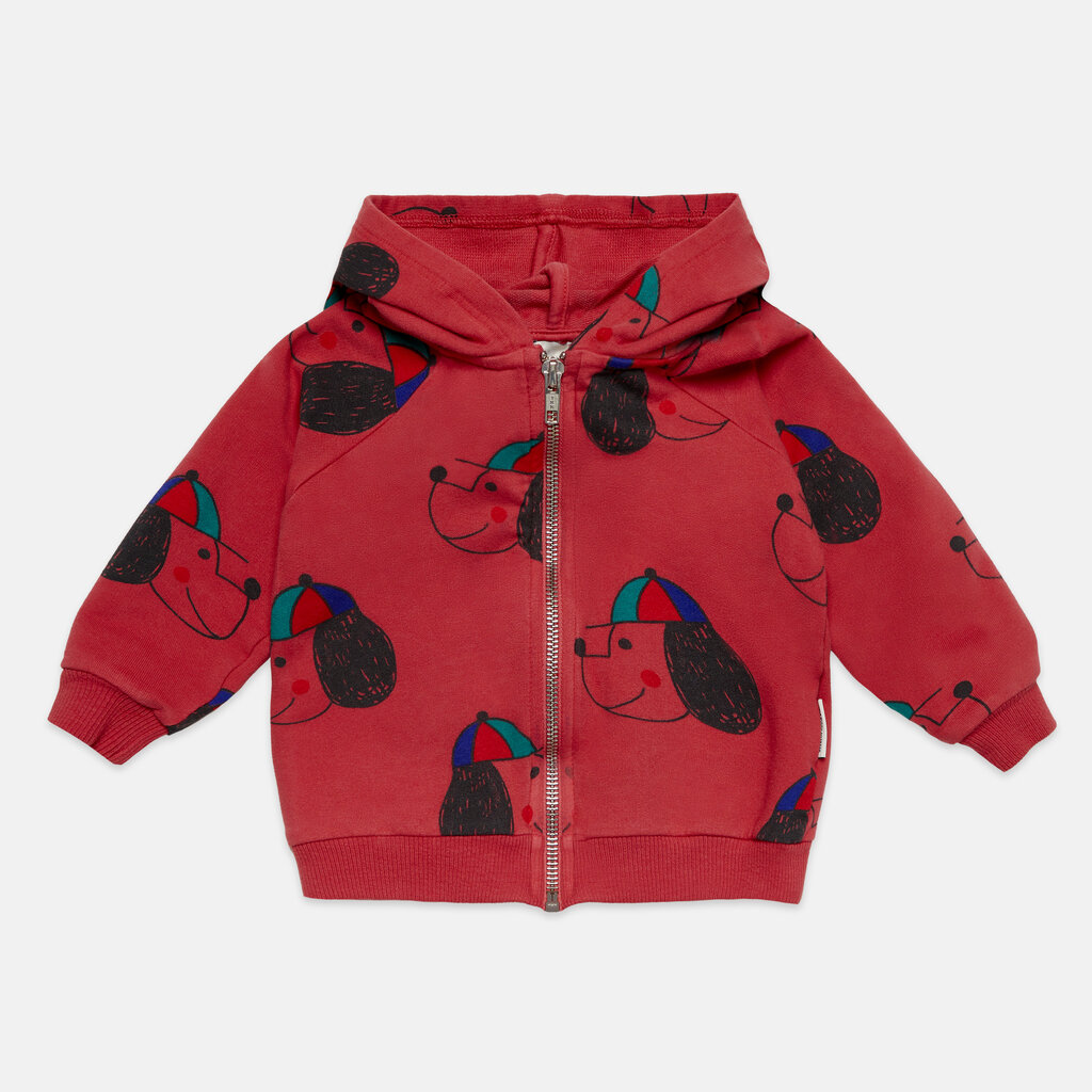 Weekend House Kids Happy dog baby hoodie Red ss26