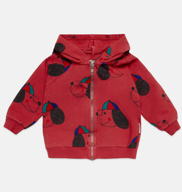 Weekend House Kids Happy dog baby hoodie Red ss26