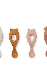 Liewood Liva silicone spoon 4-pack rose mix