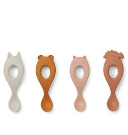 Liewood Liva silicone spoon 4-pack rose mix