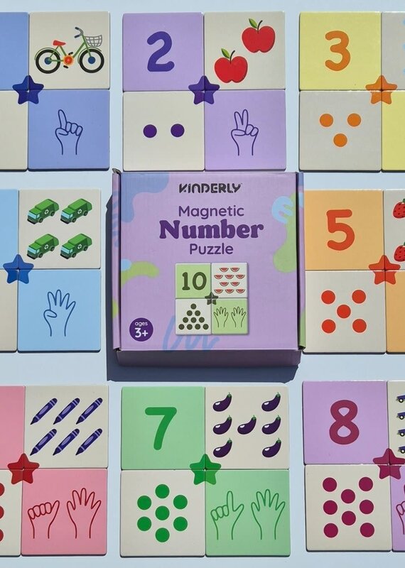 Kinderly Kinderly Magnetische Number Puzzel (40-delig)