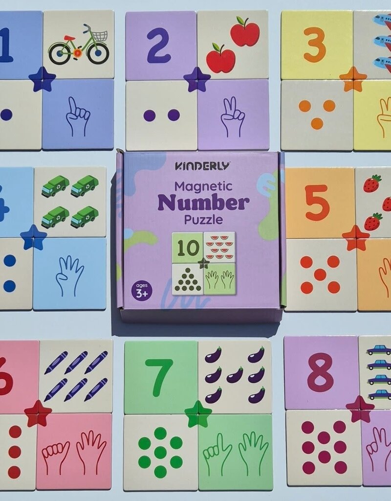 Kinderly Kinderly Magnetische Number Puzzel (40-delig)