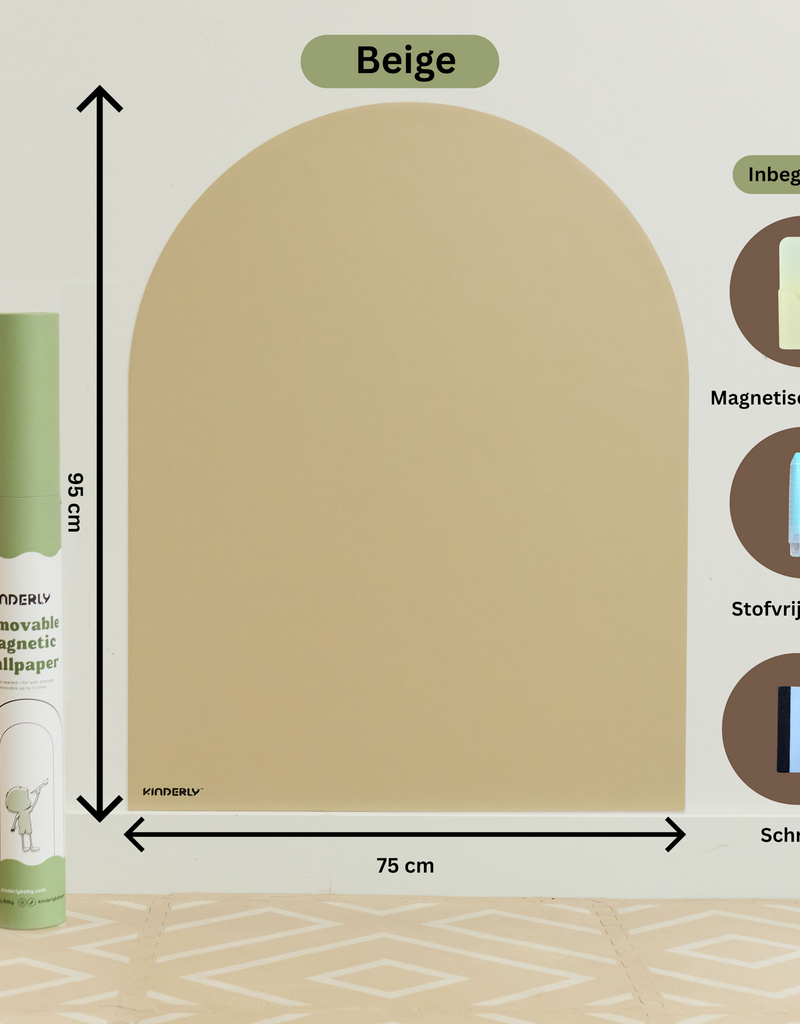 Kinderly Kinderly Verplaatsbare Magnetische Muursticker Beige