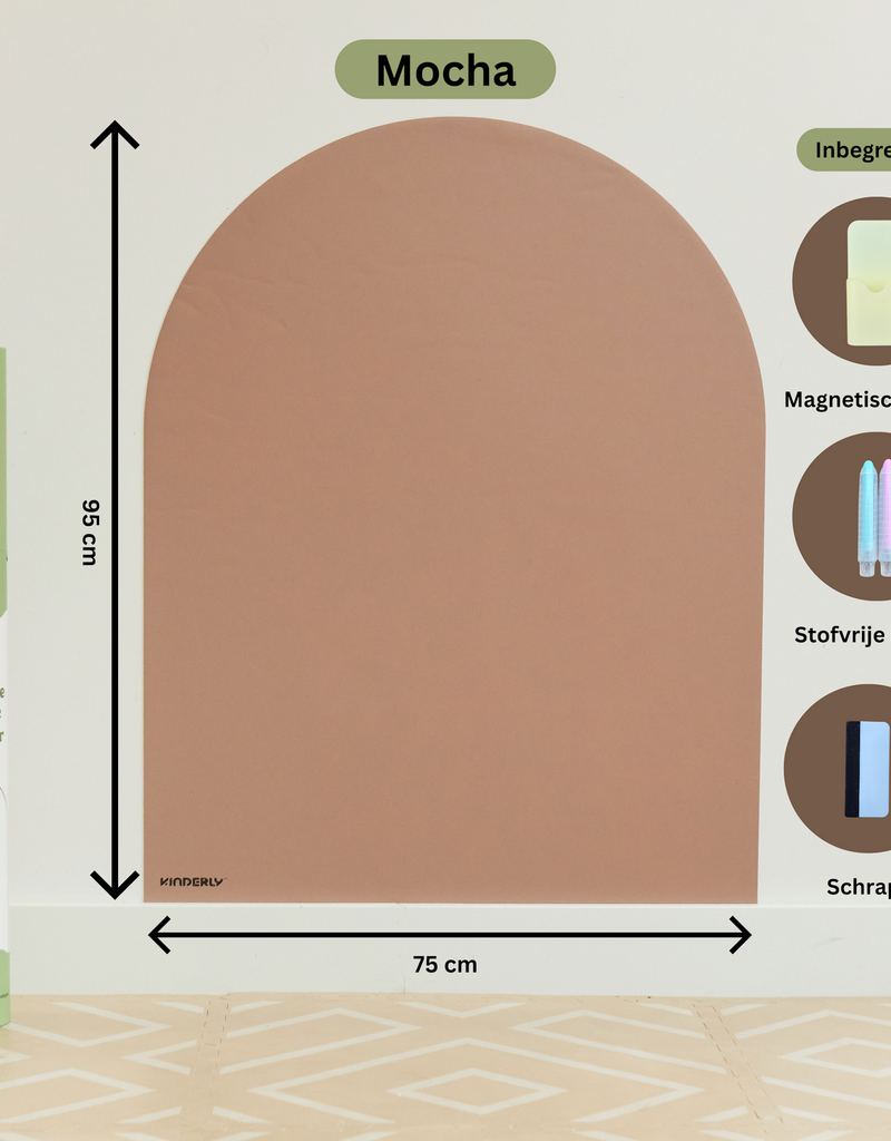 Kinderly Kinderly Verplaatsbare Magnetische Muursticker Mocha