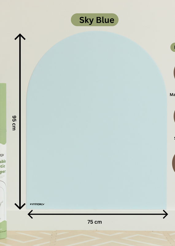 Kinderly Kinderly Verplaatsbare Magnetische Muursticker Sky Blue