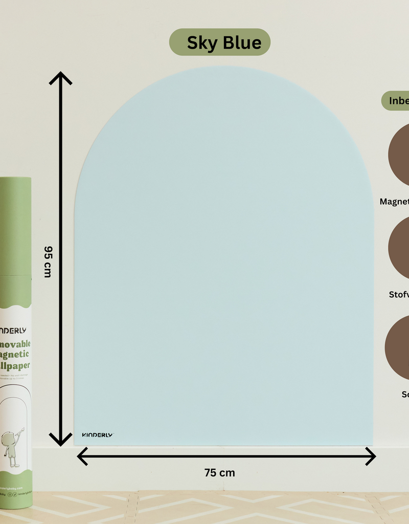 Kinderly Kinderly Verplaatsbare Magnetische Muursticker Sky Blue