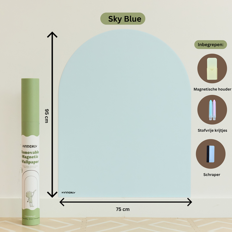 Kinderly Kinderly Verplaatsbare Magnetische Muursticker Sky Blue