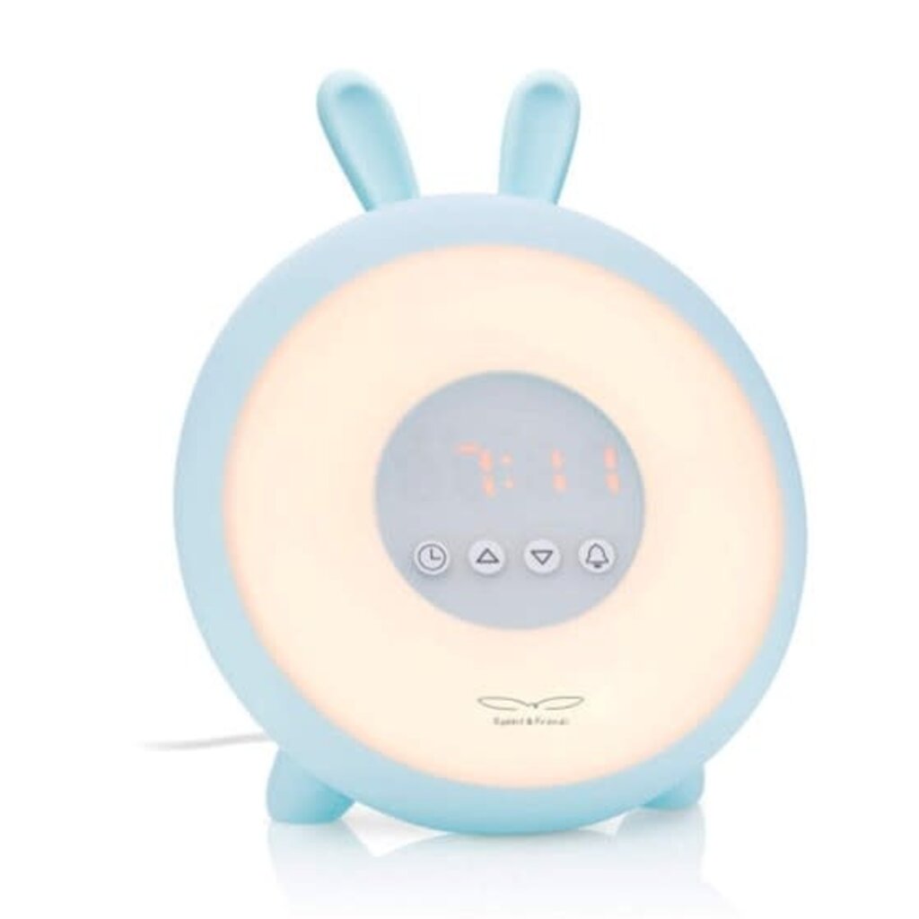 Rabbit & Friends Rabbit Wake Up Lamp with Alarm Clock, blue