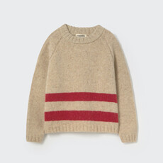 Cozmo Tweed Tricot Sweater Stone Red-Tweed Tricot