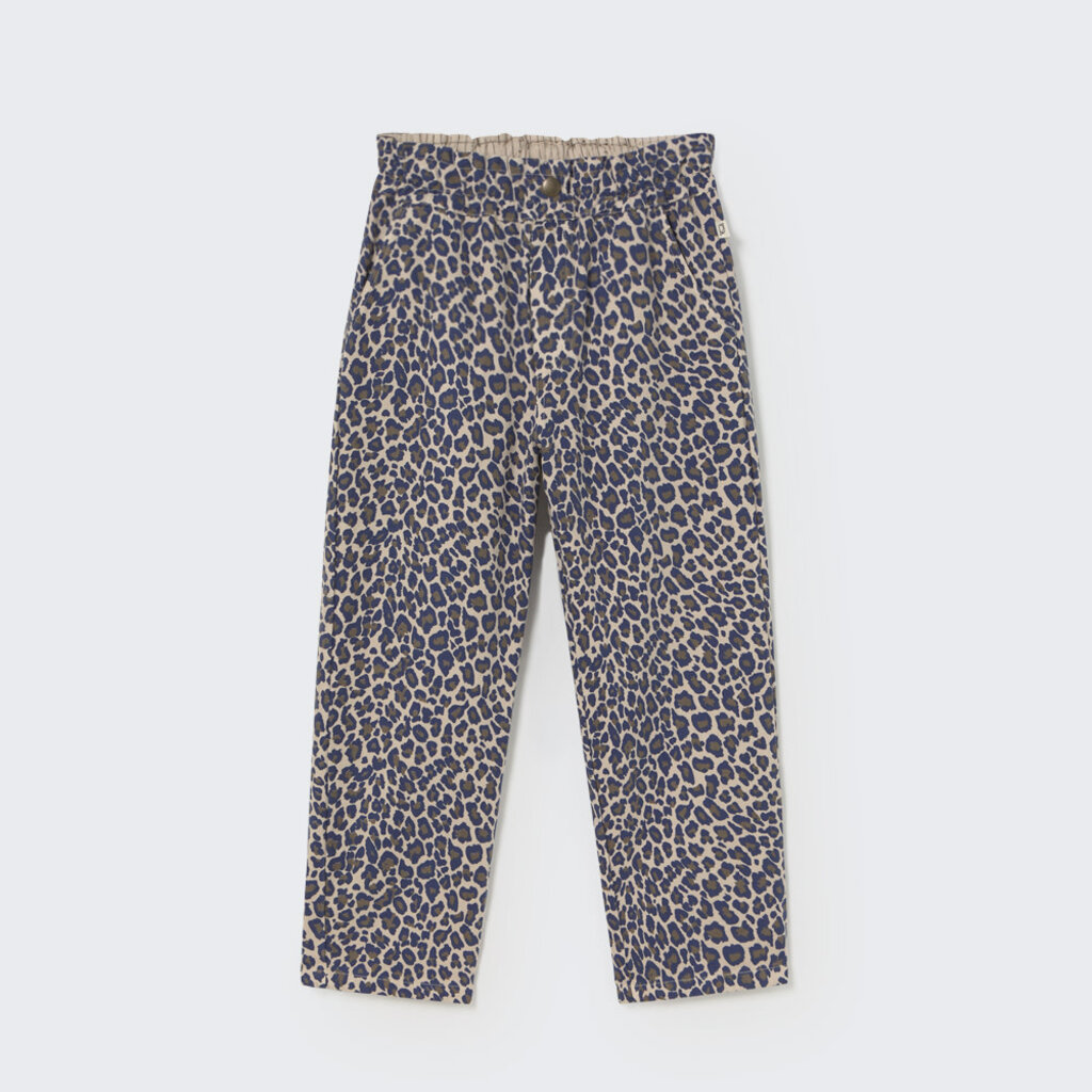 Cozmo Animal Print Twill Pants Stone-Animal Print Twill