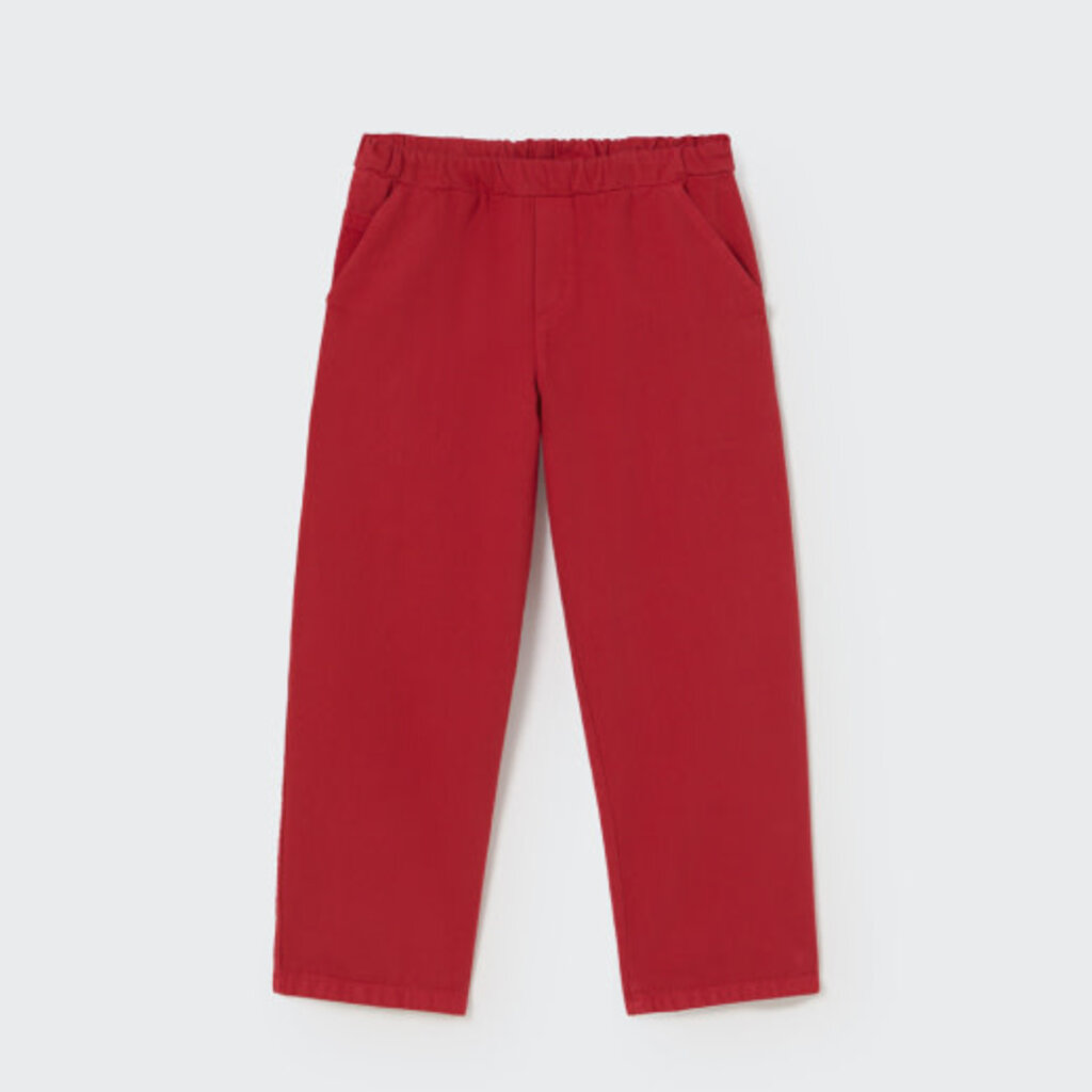 Cozmo Smooth Cotton Twill Pockets Pants Red Velvet-Smooth Cotton Twill