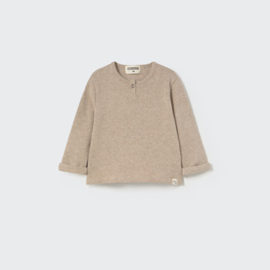 Cozmo Soft Brushed Knit Baby Sweater Stone-Soft Brushed Knit