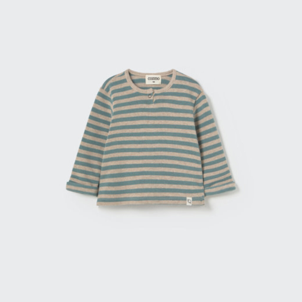 Cozmo Soft Stripes Knit Baby Sweater Artic Blue-Soft Stripes Knit