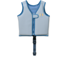 Liewood Dove Seersucker Swim Vest Y/D stripe Riverside / Creme de la creme ss26