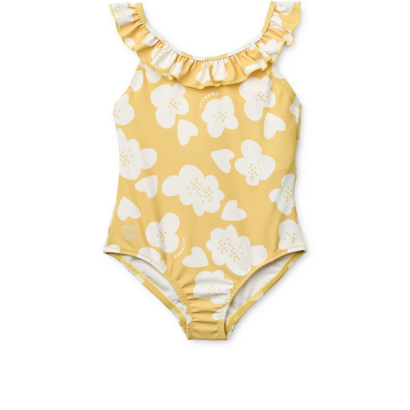 Liewood Kallie Printed Swimsuit Flower / Lemon yellow ss26