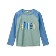 Liewood Noah Placement Longsleeve Swim Tee Boards / Light peppermint ss26