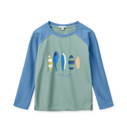 Liewood Noah Placement Longsleeve Swim Tee Boards / Light peppermint ss26