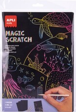 Apli Magische Krasblok (10 kaarten, 5 pennen)