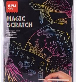 Apli Magische Krasblok (10 kaarten, 5 pennen)