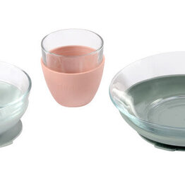 Beaba Glazen maaltijdsetje - Eucalyptus