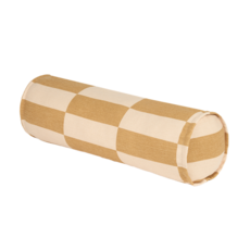 Nobodinoz Cylinder cushion Vibes mustard and sand tiles