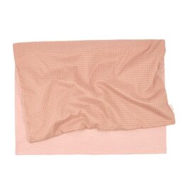 Nobodinoz Extra soft new born blanket Stories Limited edition Blush Lemon Grid