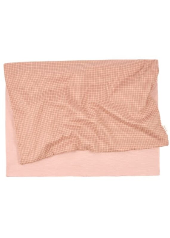 Nobodinoz Extra soft new born blanket Stories Limited edition Blush Lemon Grid