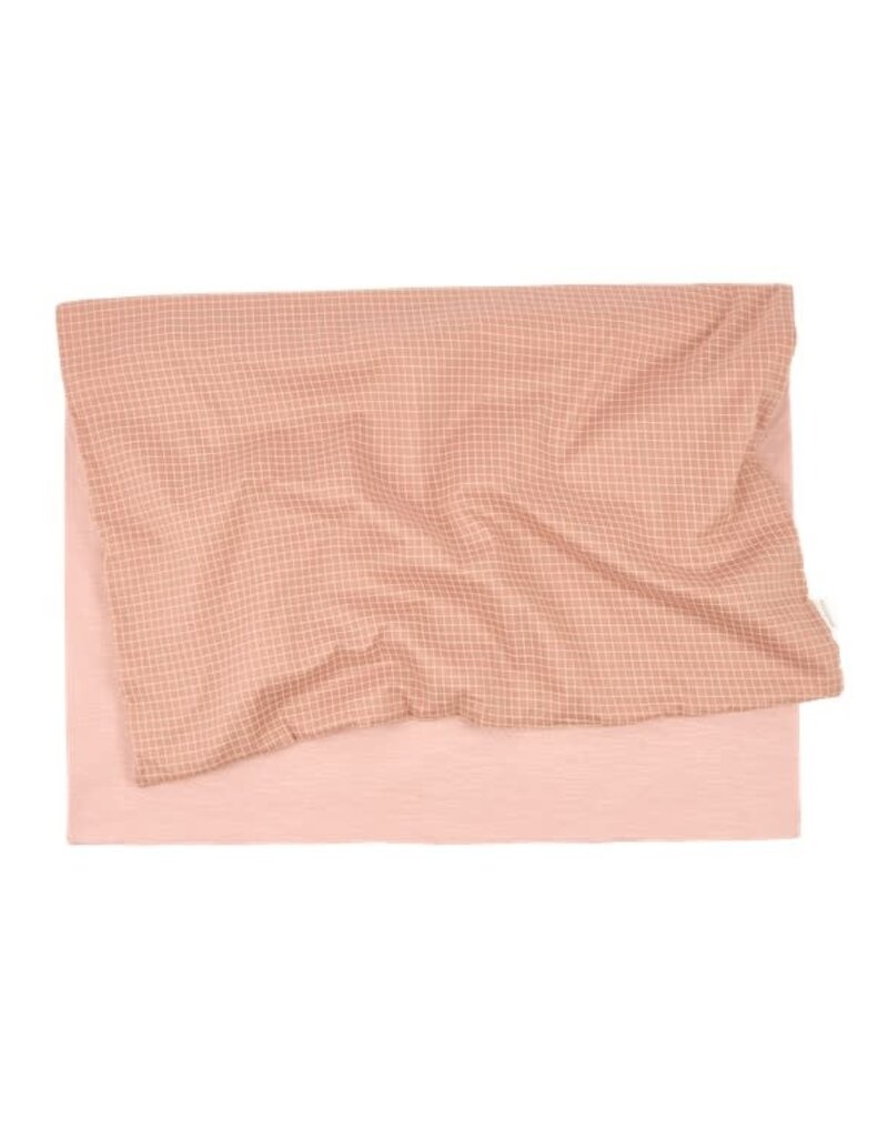Nobodinoz Extra soft new born blanket Stories Limited edition Blush Lemon Grid