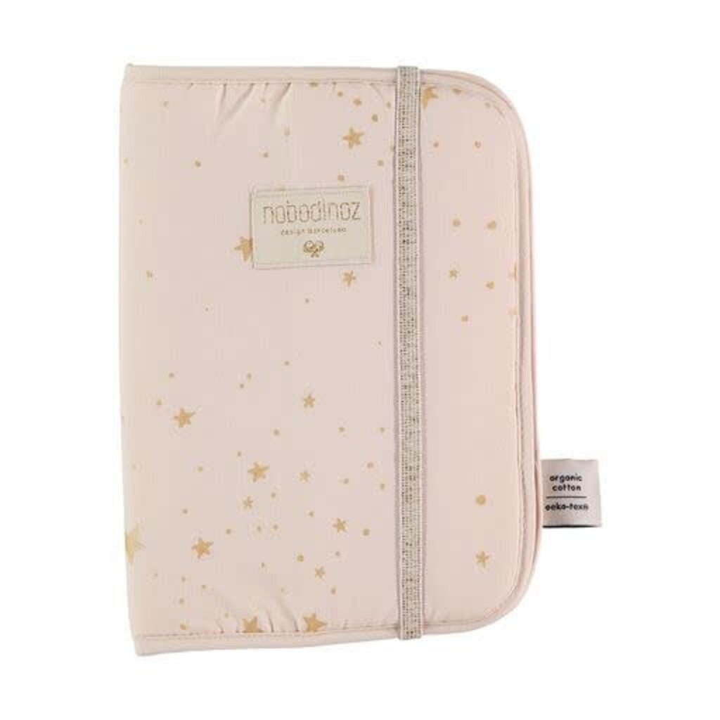 Nobodinoz Poema Cover Gezondheidsboekje  Gold Stella/ Dream Pink