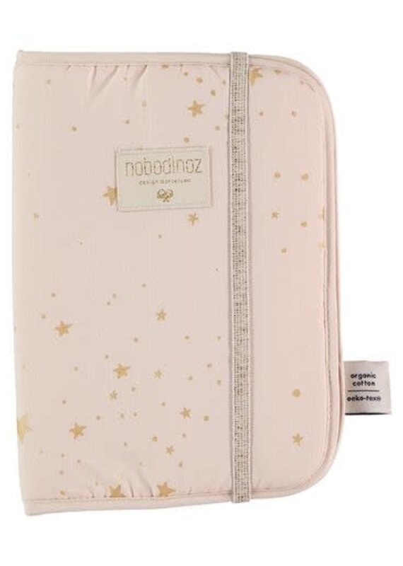 Nobodinoz Poema Cover Gezondheidsboekje  Gold Stella/ Dream Pink